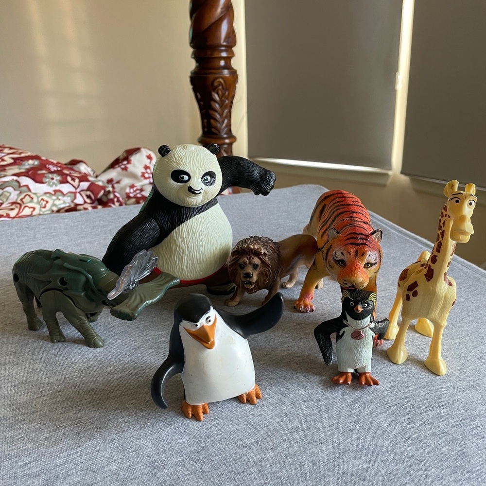 Assorted Kids Animal Toy Figures - Multi-Color Set